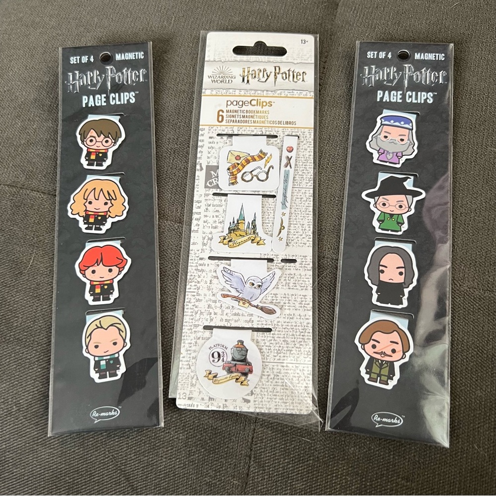 Set of 12 Harry Potter Magnetic Bookmarks